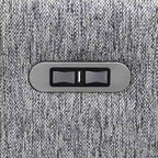 Canapé sectionnel en lin en forme de L avec 2 fauteuils inclinables électriques et port USB pour salon
