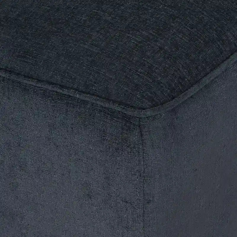 Causeuse capitonnée anthracite 66 avec chaise longue et pieds en bouleau