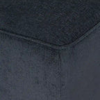 Causeuse capitonnée anthracite 66 avec chaise longue et pieds en bouleau