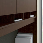 Bureau de 60 W avec huche et tiroirs – Poste de travail et de rangement pour bureau à domicile