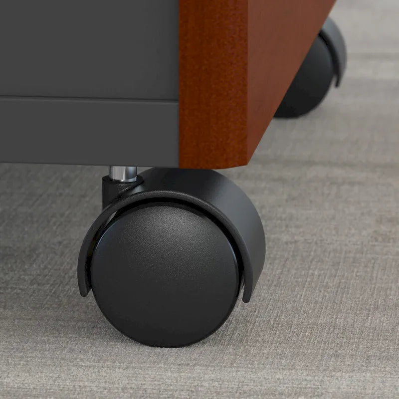 Bureau de 60 W avec huche et tiroirs – Poste de travail et de rangement pour bureau à domicile