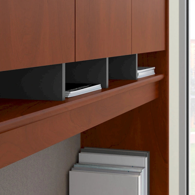 Bureau de 60 W avec huche et tiroirs – Poste de travail et de rangement pour bureau à domicile