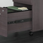 Bureau d'angle en L 66W avec tiroirs – Poste de travail à domicile avec rangement