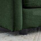 Canapé-lit sectionnel modulaire 4 pièces en chenille avec pouf