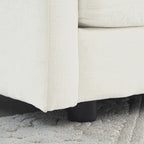 Canapé-lit sectionnel modulaire 4 pièces en chenille avec pouf
