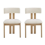 Ensemble de salle à manger en bois 7 pièces – Table extensible avec 6 chaises rembourrées