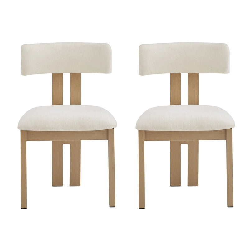Ensemble de salle à manger en bois 7 pièces – Table extensible avec 6 chaises rembourrées