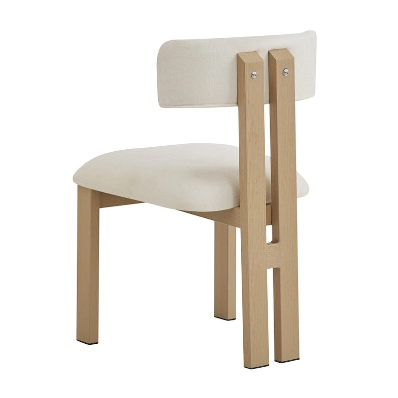 Ensemble de salle à manger en bois 7 pièces – Table extensible avec 6 chaises rembourrées