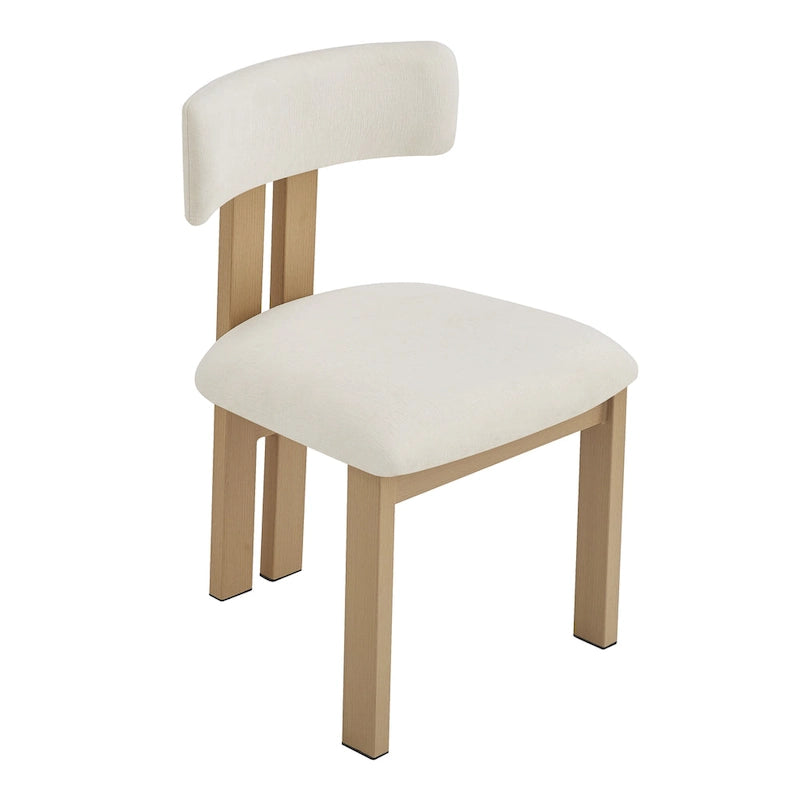 Ensemble de salle à manger en bois 7 pièces – Table extensible avec 6 chaises rembourrées
