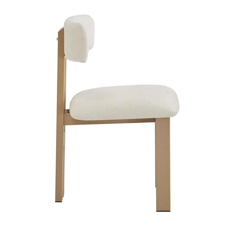 Ensemble de salle à manger en bois 7 pièces – Table extensible avec 6 chaises rembourrées