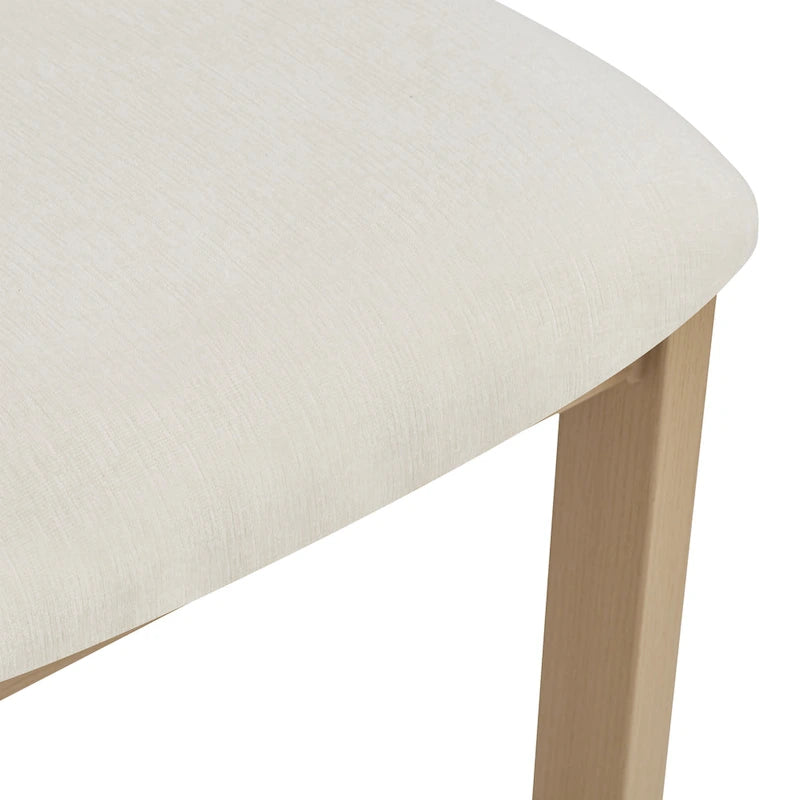 Ensemble de salle à manger en bois 7 pièces – Table extensible avec 6 chaises rembourrées