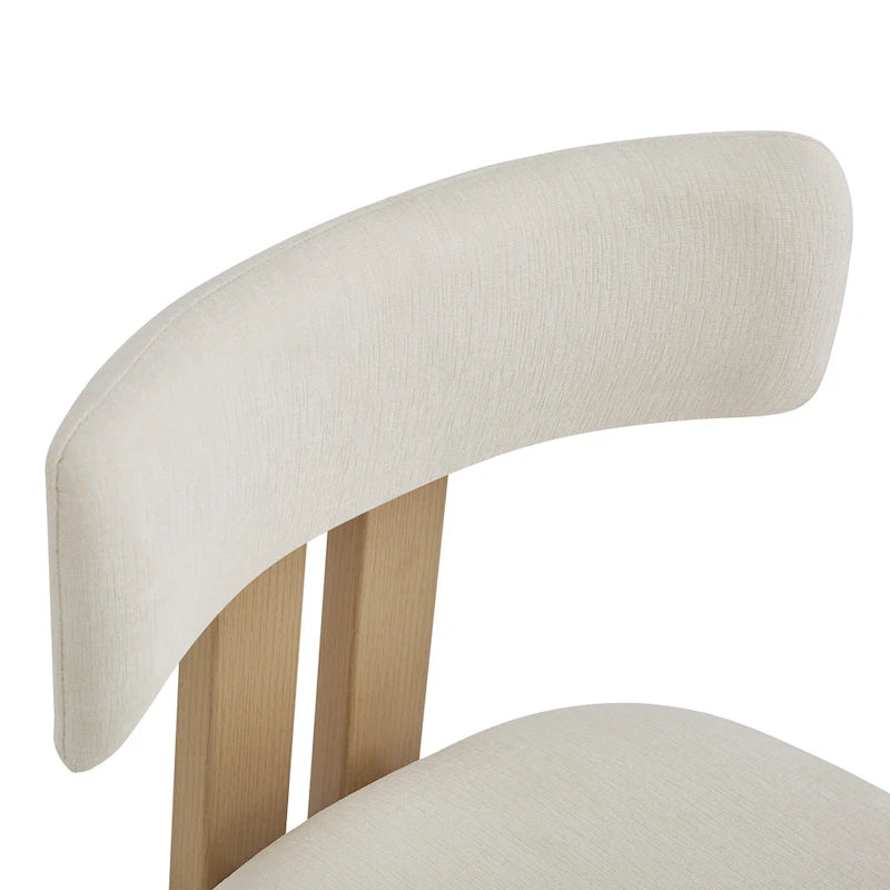 Ensemble de salle à manger en bois 7 pièces – Table extensible avec 6 chaises rembourrées