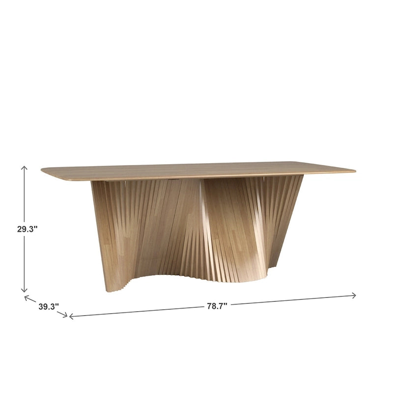 Table à manger en bois Norvik Wave Base par iNSPIRE Q Modern