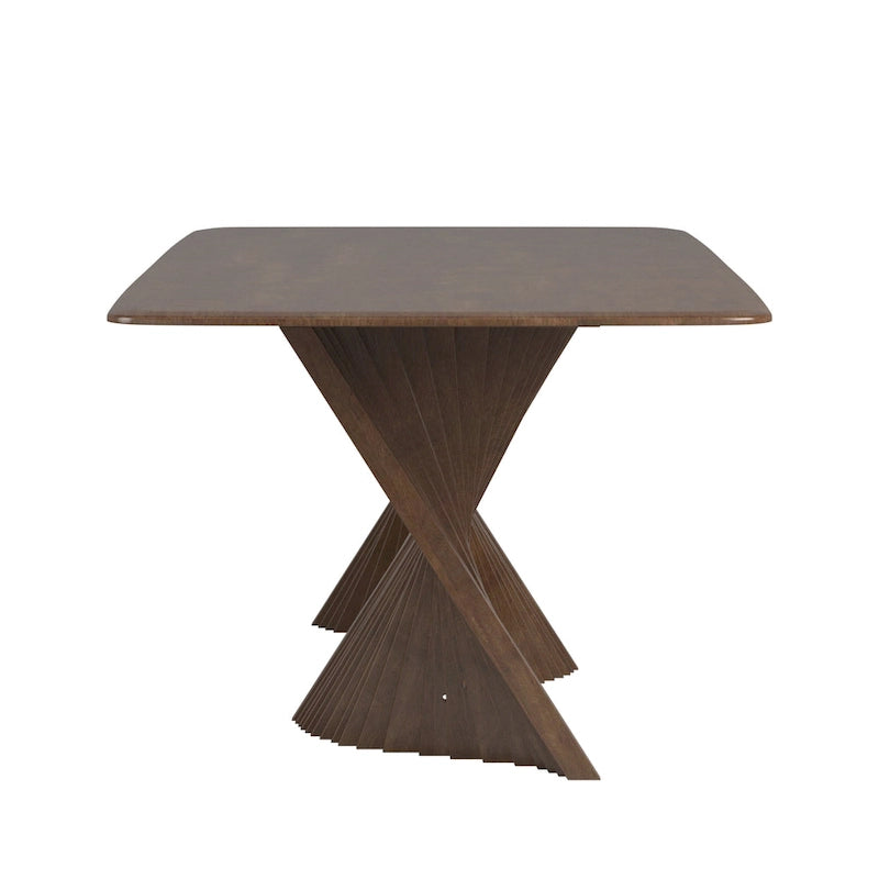 Table à manger en bois Norvik Wave Base par iNSPIRE Q Modern