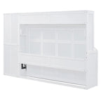 Lit escamotable intelligent double/queen avec armoire et rangement, système peu encombrant