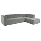 112,2 Canapé-lit modulable en forme de L en chenille avec design combinable librement et sans assemblage requis