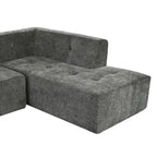 112,2 Canapé-lit modulable en forme de L en chenille avec design combinable librement et sans assemblage requis