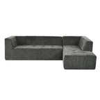 112,2 Canapé-lit modulable en forme de L en chenille avec design combinable librement et sans assemblage requis