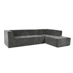 112,2 Canapé-lit modulable en forme de L en chenille avec design combinable librement et sans assemblage requis
