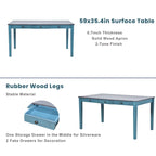 Ensemble de salle à manger 6 personnes, ensemble de salle à manger 6 pièces en bois avec tiroir de rangement, 4 chaises de salle à manger rembourrées et un banc