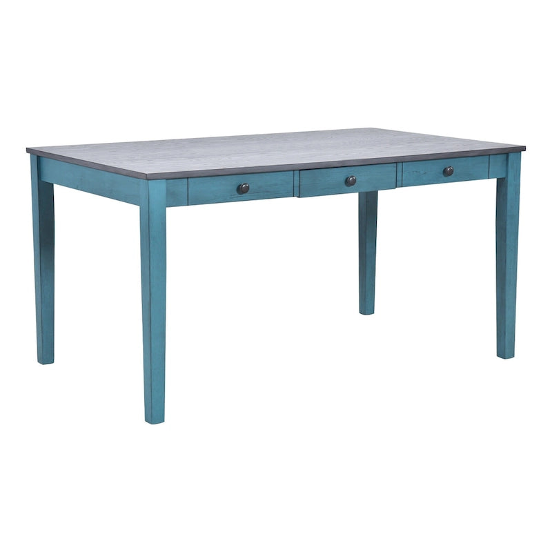 Ensemble de salle à manger 6 personnes, ensemble de salle à manger 6 pièces en bois avec tiroir de rangement, 4 chaises de salle à manger rembourrées et un banc