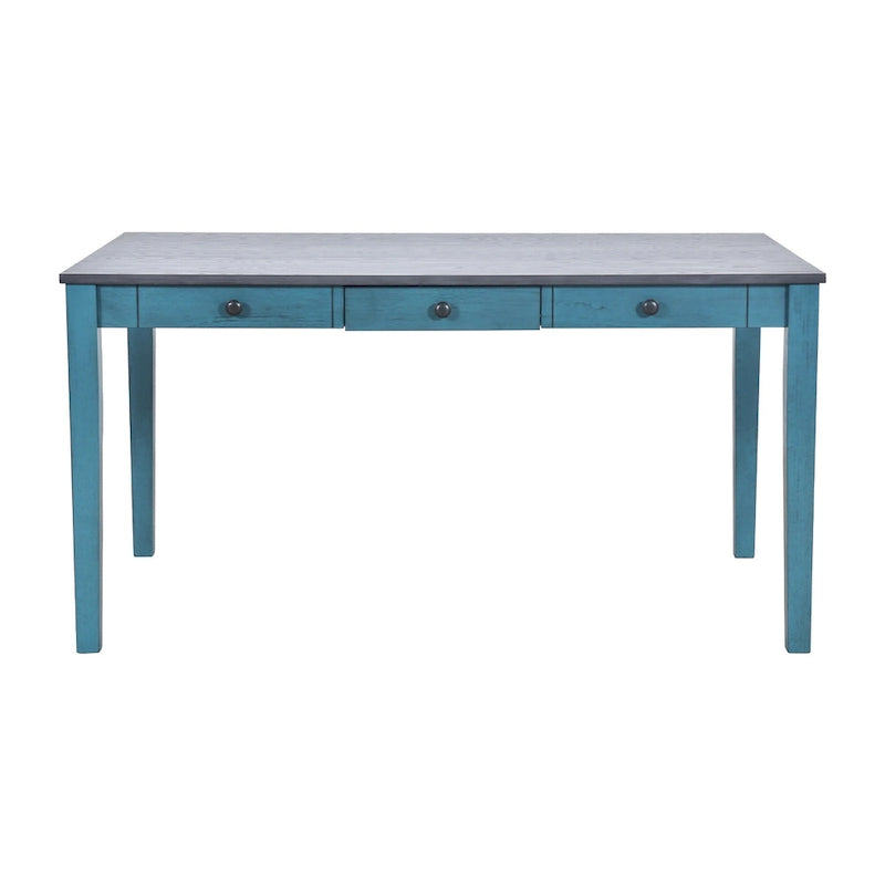 Ensemble de salle à manger 6 personnes, ensemble de salle à manger 6 pièces en bois avec tiroir de rangement, 4 chaises de salle à manger rembourrées et un banc