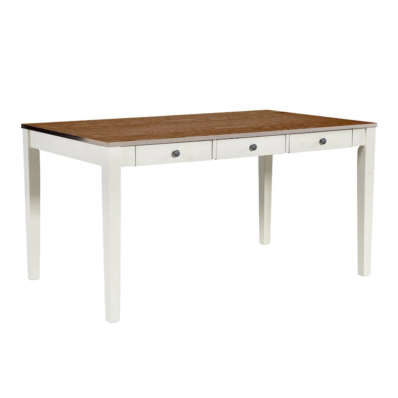Ensemble de salle à manger 6 personnes, ensemble de salle à manger 6 pièces en bois avec tiroir de rangement, 4 chaises de salle à manger rembourrées et un banc