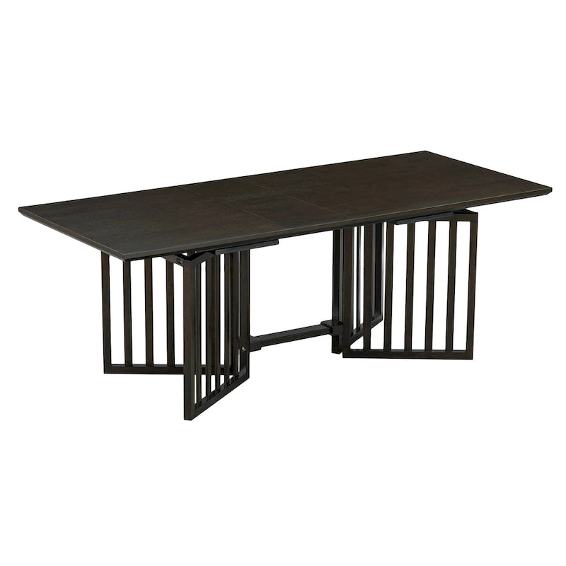 Table de salle à manger de ferme 9 pièces avec 2 rallonges amovibles et 8 chaises de salle à manger