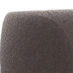 Causeuse incurvée en forme de rein – Boucle gris anthracite, ressorts ensachés, 64,5 po de large
