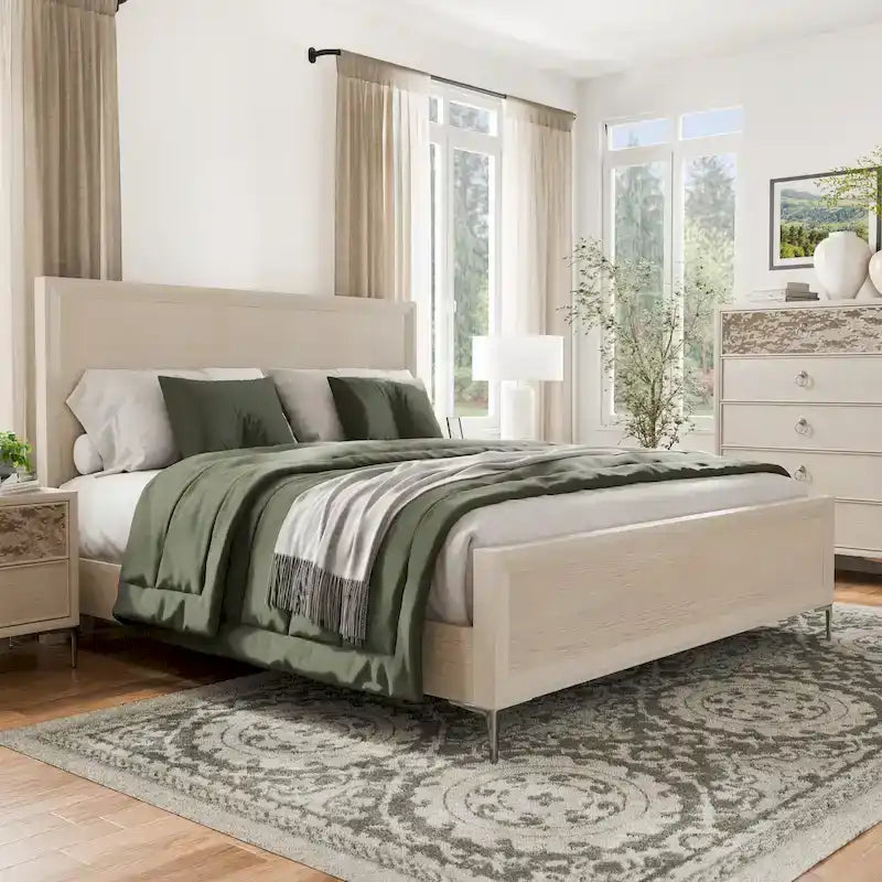 Lit plateforme Fable de Furniture of America en bois massif – Lignes épurées, élégance pour la chambre