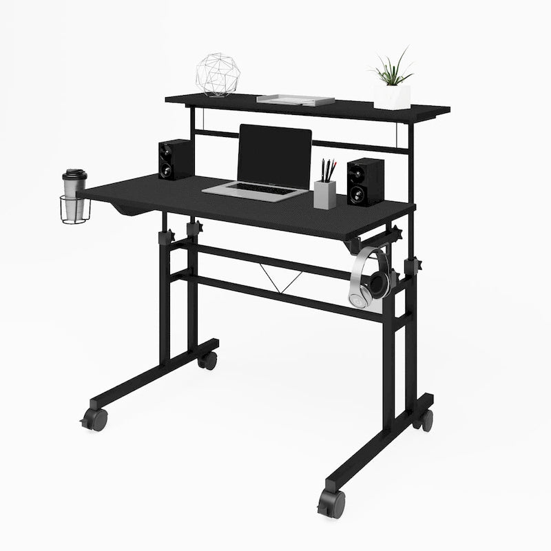 Bureau à roulettes Techni Mobili – Plateau réglable en hauteur, bureau mobile