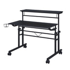 Bureau à roulettes Techni Mobili – Plateau réglable en hauteur, bureau mobile