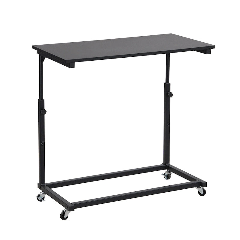 Lit de repos en métal avec bureau mobile, étagères et penderie