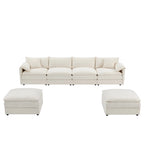 Canapé d'angle modulaire en chenille, ensemble de canapés capitonnés en forme de U