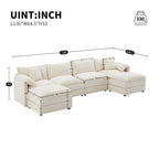Canapé d'angle modulaire en chenille, ensemble de canapés capitonnés en forme de U