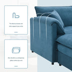 Canapé d'angle modulaire en chenille, ensemble de canapés capitonnés en forme de U