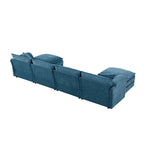 Canapé d'angle modulaire en chenille, ensemble de canapés capitonnés en forme de U