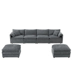 Canapé d'angle modulaire en chenille, ensemble de canapés capitonnés en forme de U