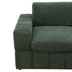 Grand canapé d'angle modulaire réversible 7 pièces de 330 cm de large avec ottomane
