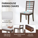 Ensemble de salle à manger extensible 5 pièces, table de ferme extensible avec rallonge de 45,7 cm