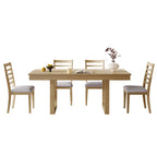 Ensemble de salle à manger extensible 5 pièces, table de ferme extensible avec rallonge de 45,7 cm