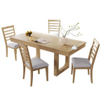 Ensemble de salle à manger extensible 5 pièces, table de ferme extensible avec rallonge de 45,7 cm