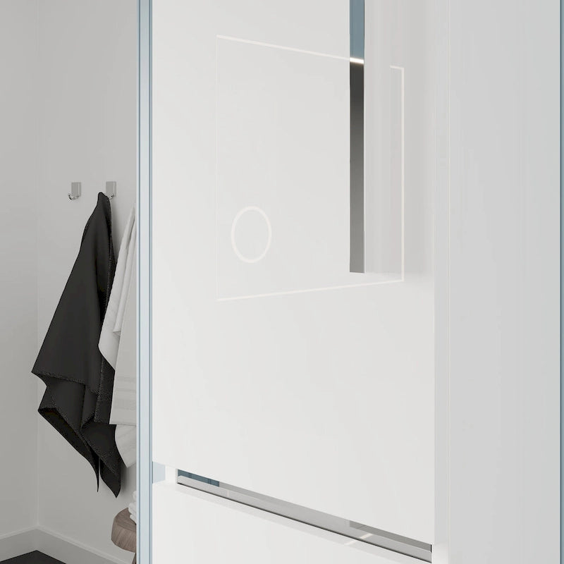 Armoire à linge autoportante blanc brillant 14"L x 70"H – Colonne de rangement pour salle de bain