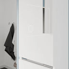 Armoire à linge autoportante blanc brillant 14"L x 70"H – Colonne de rangement pour salle de bain