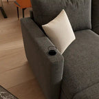 Canapé d'angle modulable 4 places en U gris 123 avec poufs de rangement, facile à monter et à transporter