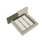 Lit plateforme rembourré de forme spéciale King avec rangement