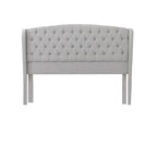 Lit plateforme moderne capitonné de taille King avec tête de lit capitonnée