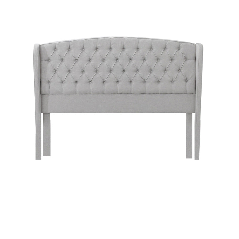 Lit plateforme moderne capitonné de taille King avec tête de lit capitonnée