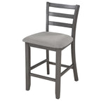 Ensemble de table à manger en bois de 5 pièces à hauteur de comptoir avec 4 chaises et rangement