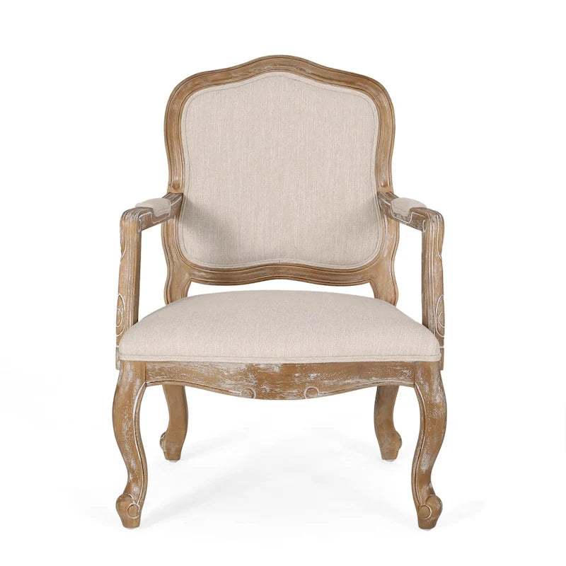 Ensemble de salle à manger rond 5 pièces style campagne française – Chaises rembourrées et table à piédestal, 4 places